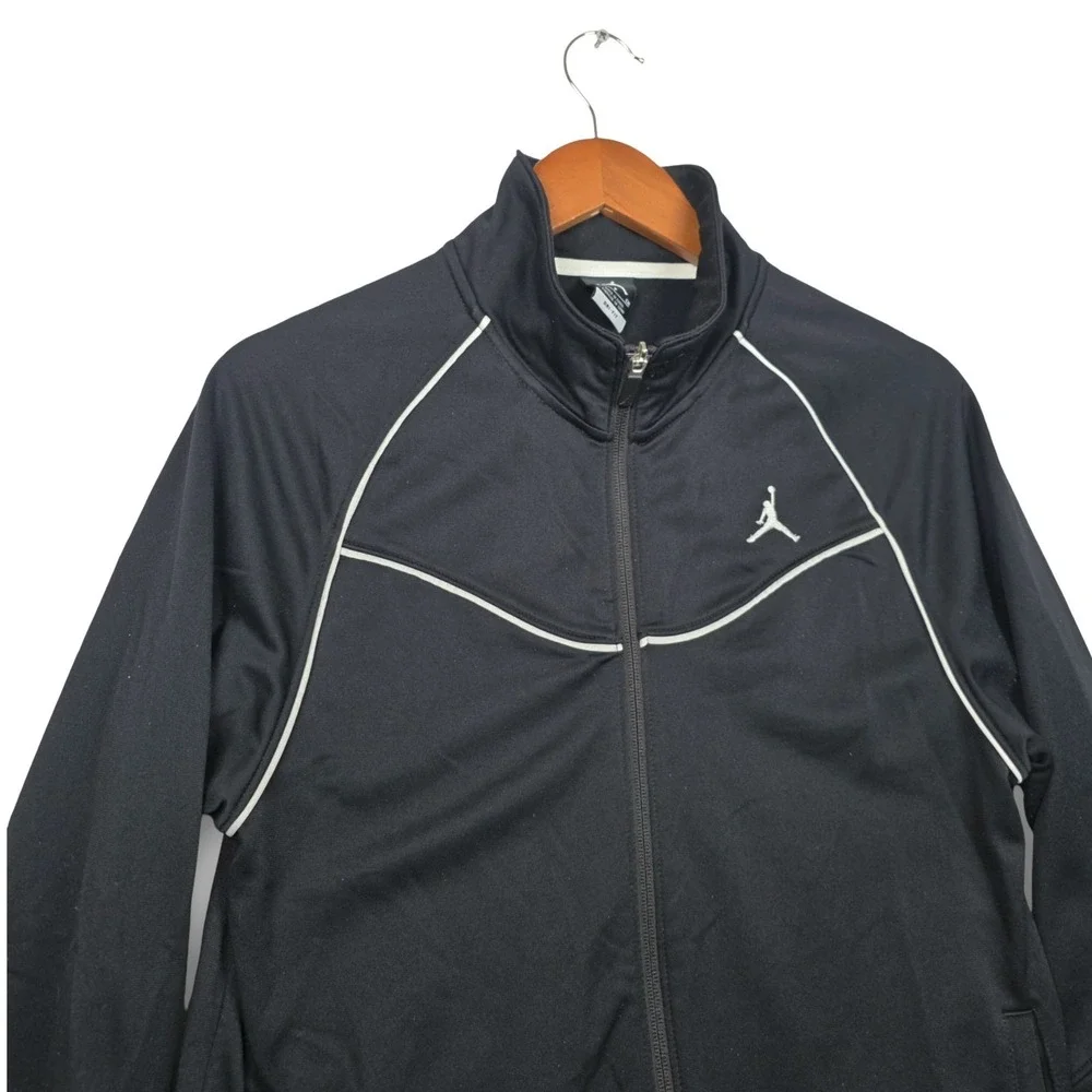 Jordan Brand Dri-FIT Track Jacket Men Small Black Full Zip Jumpman Logo Athletic